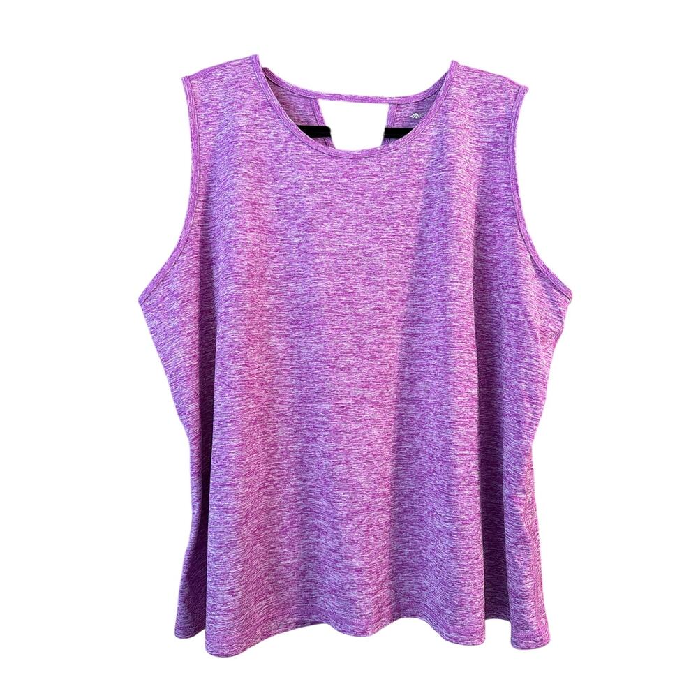 Ideology Women's Plus Size Purple Pink Space Dye Active Tank Top Size 3X